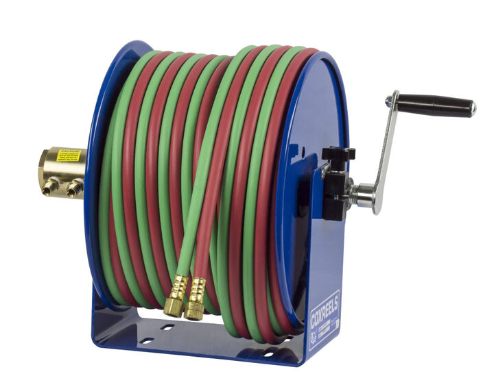 Coxreels Welding Hand Crank Hose Reel 1/4in x 100' T Grade 200PSI