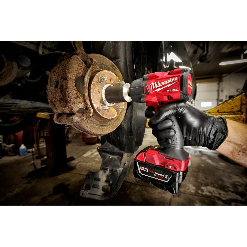 Milwaukee M18 FUEL 1/2 Inch Mid-Torque Impact Wrench with Friction Ring Kit & Protective Boot Bundle, large image number 9