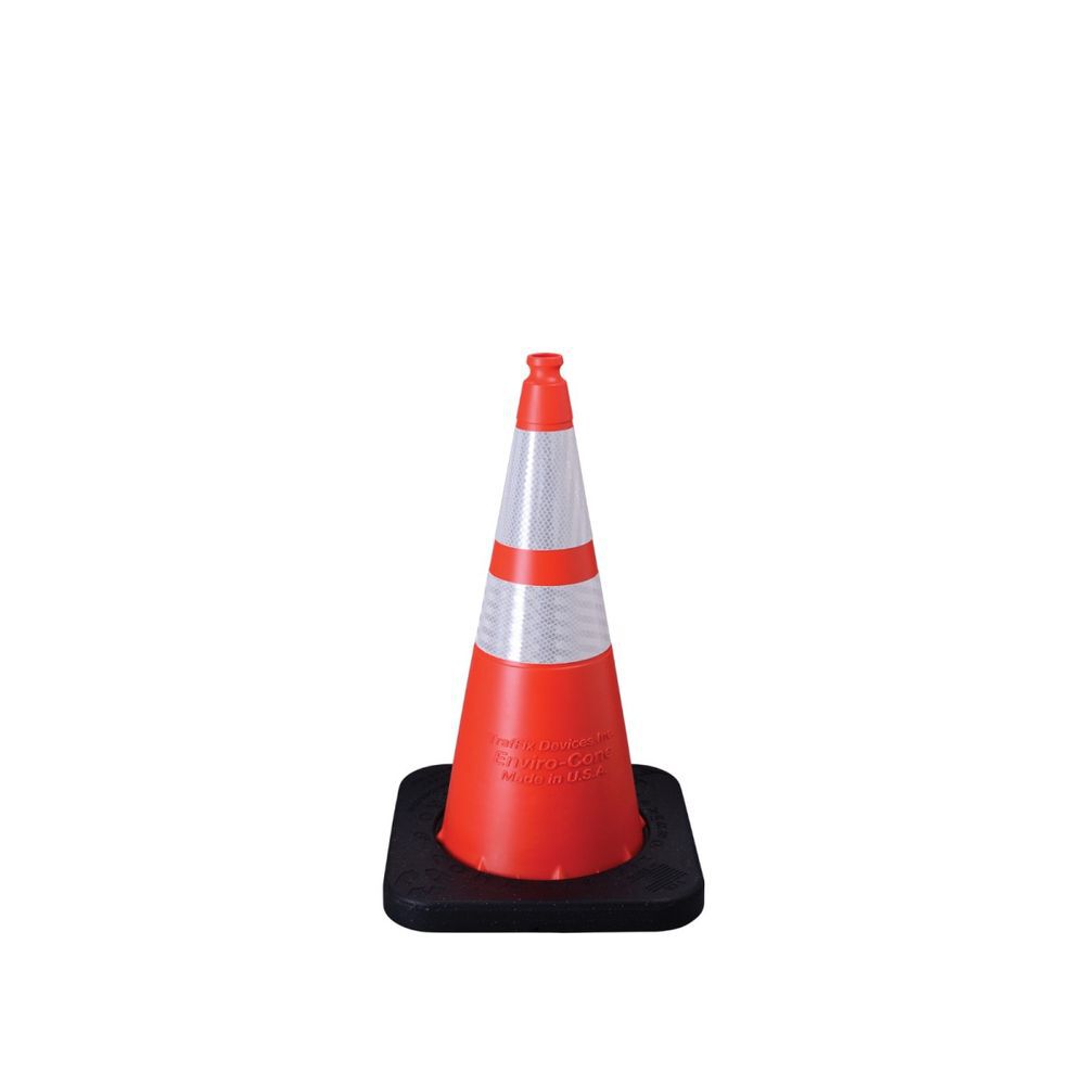 Vizcon Orange 28in Enviro-Cone with Collars & 10 lbs Rubber Base, large image number 1