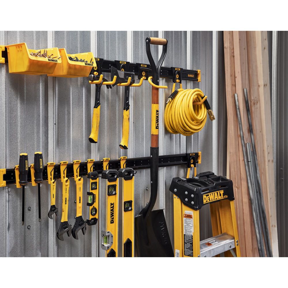 DEWALT 48 Inch Black Metal Rail & Black Battery Rail Bundle, large image number 6