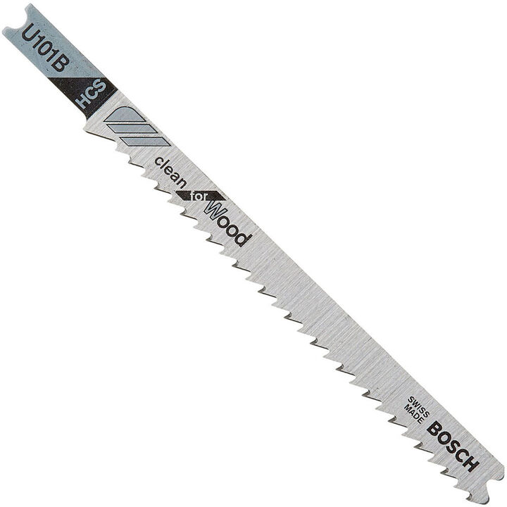 Bosch 3-5/8 Inch 10 TPI Variable Pitch Clean for Wood U-shank Jig Saw Blades 5 Piece