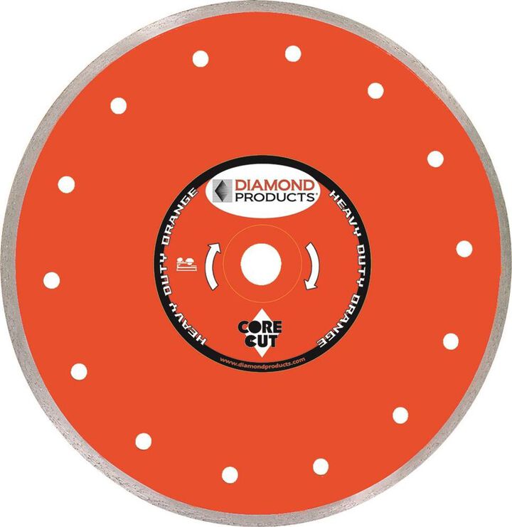 Diamond Products 5 Inch Heavy Duty Orange Continuous Rim Diamond Blade for Tile