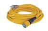 DEWALT 50 ft 10/3 SJTW Yellow Lighted Locking Extension Cord, small image number 1