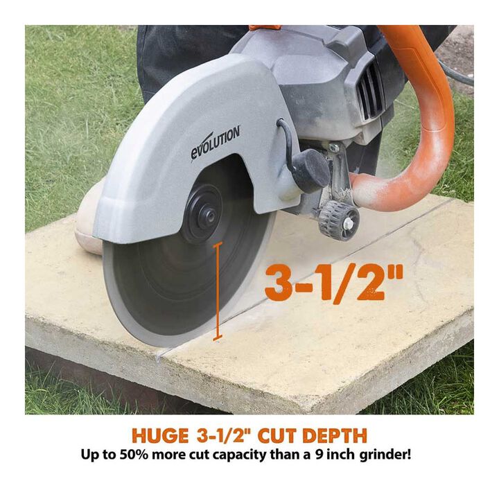 Evolution Power Tools 9 in 15A 6000 Rpm Electric Concrete Cut-Off Saw, large image number 1