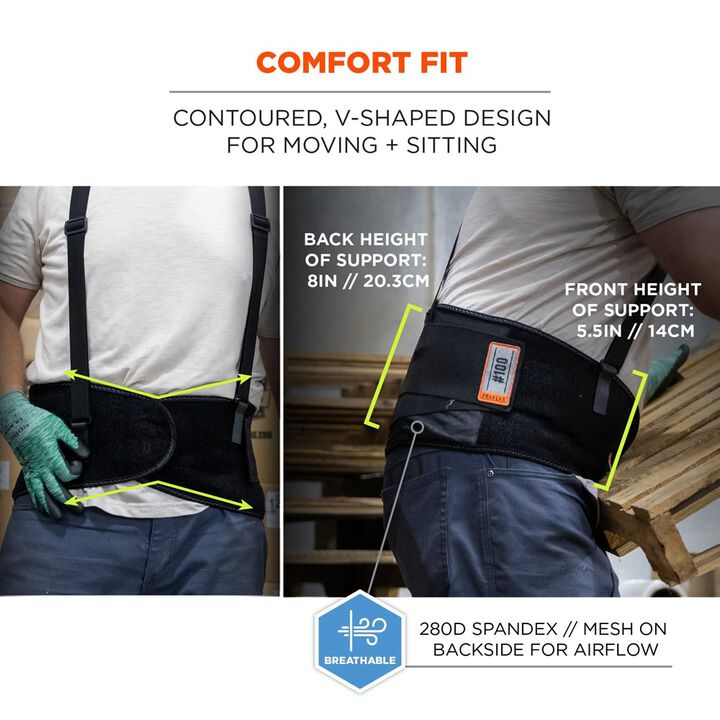 Ergodyne Proflex 100 Moderate Back Support, 2XL, large image number 3