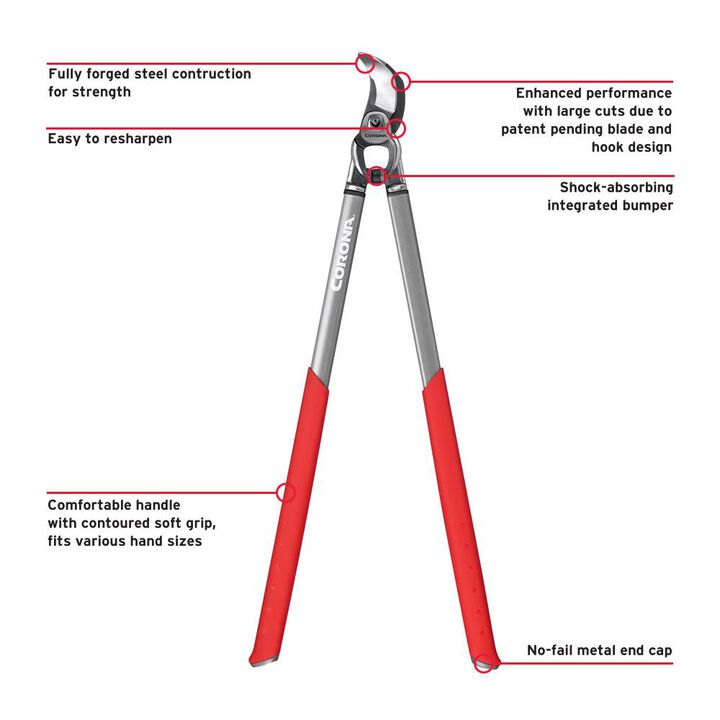 Corona Bypass Loppers with Handle 2in DualCUT MaxForged Steel, large image number 1