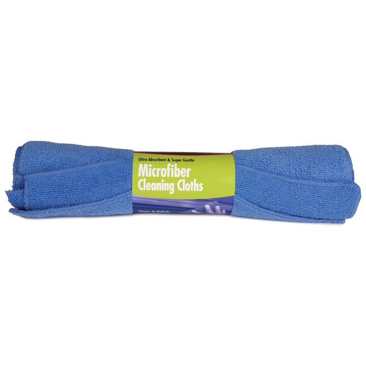 Buffalo Industries 12 x 16in Blue Microfiber Cleaning Cloth 3pk Roll, large image number 0
