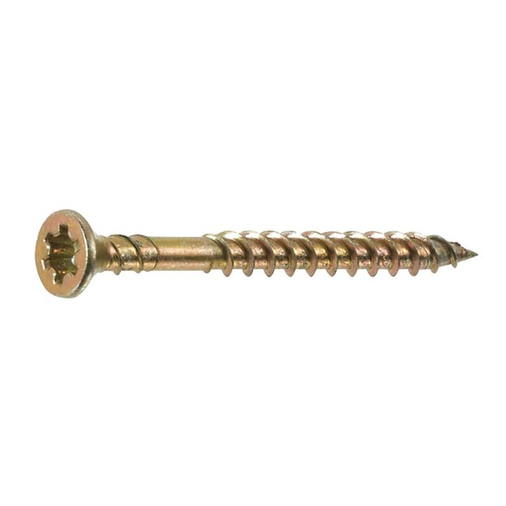 OMG Inc #8 x 1-3/4 In. Yellow Zinc Fast Thread PAMDrive Screw - 1000/Box
