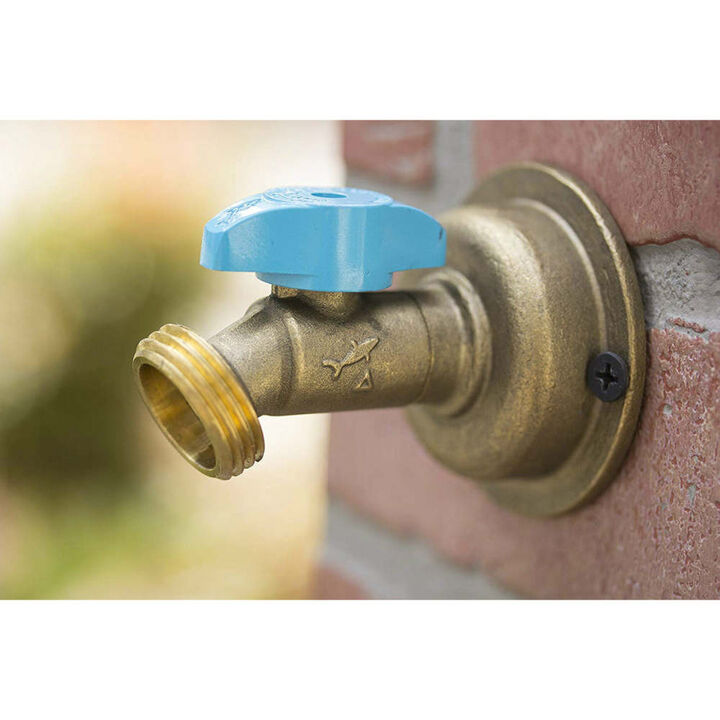 Sharkbite 1/2in MHT x 3/4in MHT 45 Deg Brass Hose Bibb, large image number 1