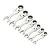 GEARWRENCH 90-Tooth 12 Point SAE Stubby Flex Ratcheting Combination Wrench Set 7pc, small image number 2