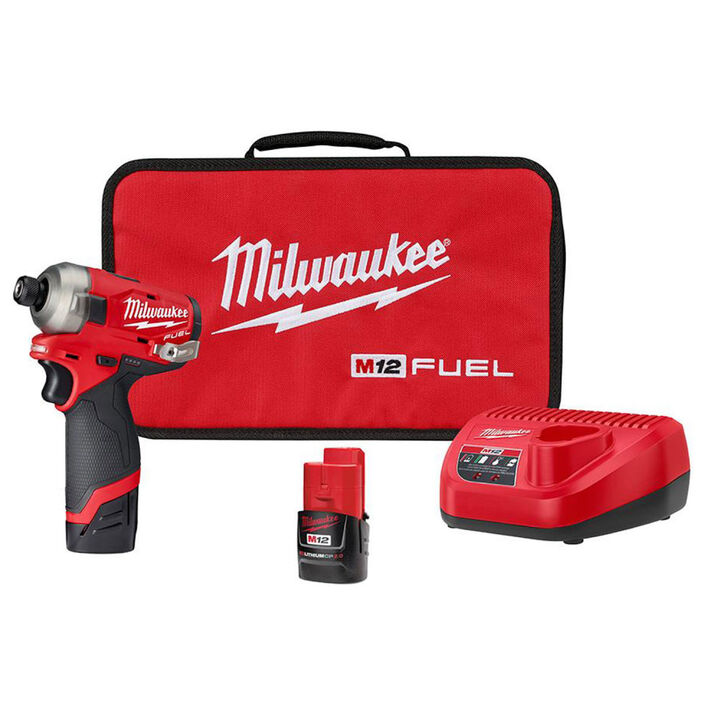 Milwaukee M12 FUEL SURGE 1/4 in. Hex Hydraulic Driver 2 Battery Kit