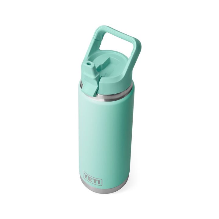 YETI Rambler 26 Oz Water Bottle with Color Mathced Straw Cap Seafoam, large image number 2