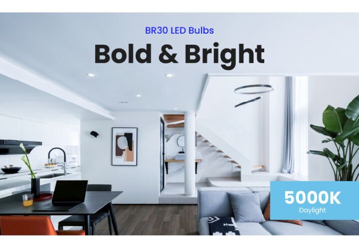 Feit Electric 10.5W 650 Lumens BR30 E26 Base Reflector LED Bulb Daylight White 6 Pieces, large image number 8