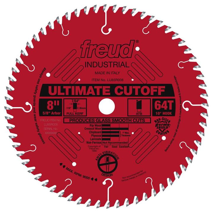 Freud 8in Ultimate Cut-Off Blade with Perma-SHIELD Coating
