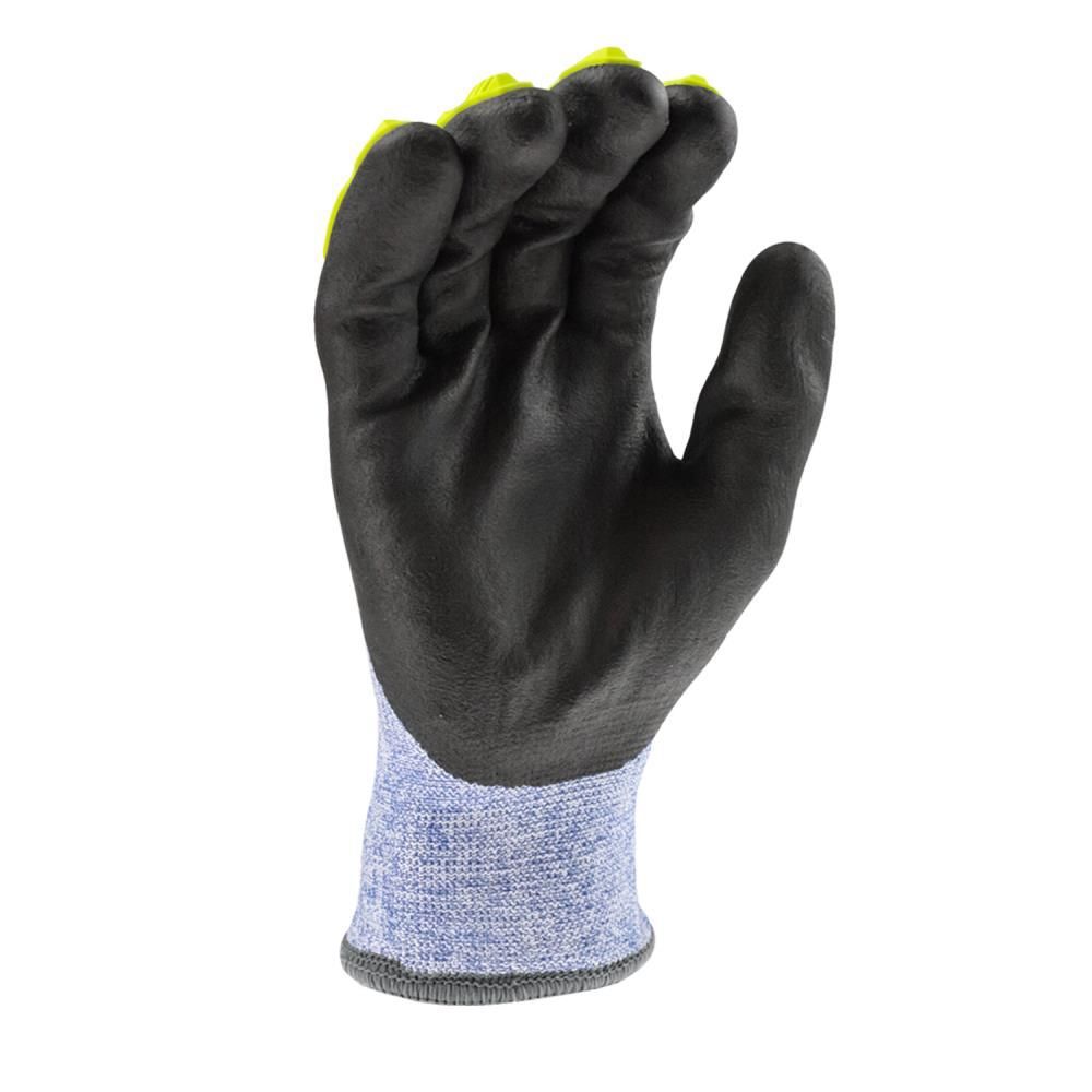 Radians Gloves Cut Protection Level A4 Cold Weather Coated Blue White XL, large image number 3