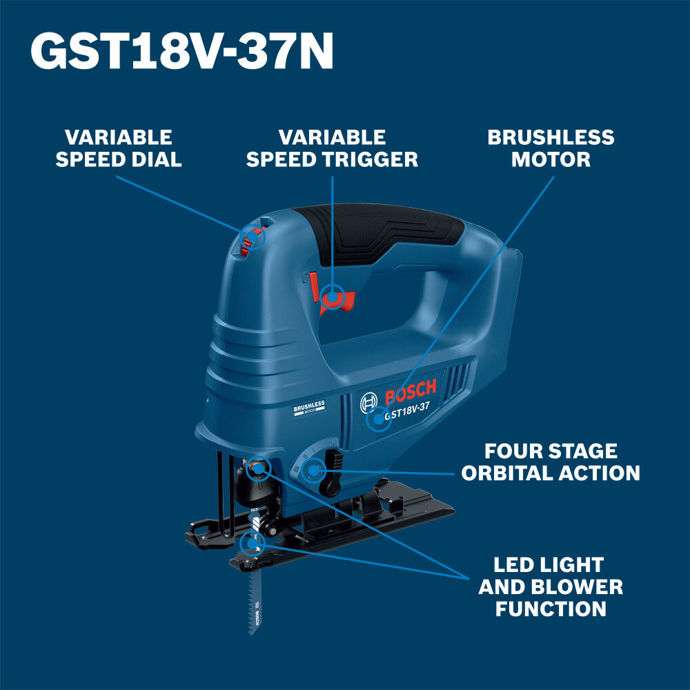 Bosch 18V Brushless Top-Handle Jig Saw, large image number 2