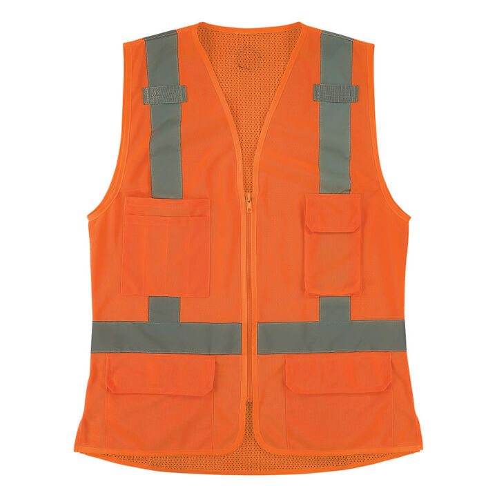 Ergodyne GloWear 8247ZW-S Class 2 Womens Surveyor Hi-Vis Orange Vest Medium, large image number 8