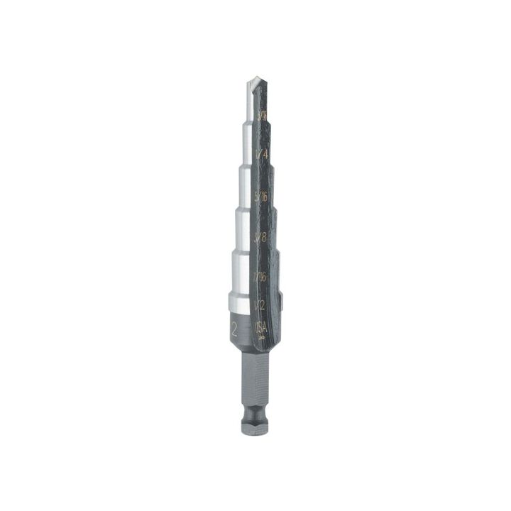 Irwin Unibit 3/16-Inch To 1/2-Inch Step-Drill Bit 1/4-Inch Shank, large image number 3