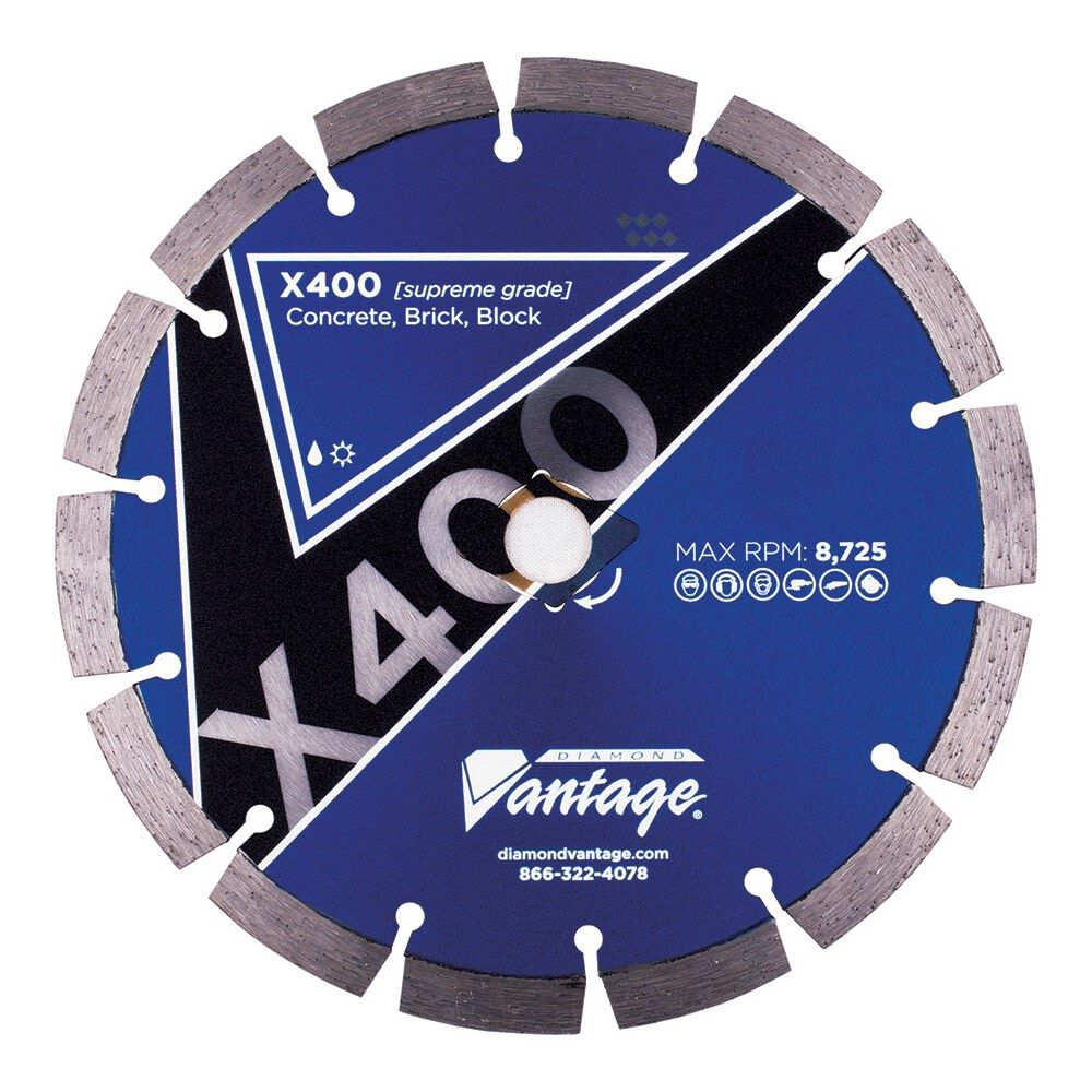 Diamond Vantage 9 Inch Segmented Diamond Supreme General Purpose Blade for Masonry, large image number 2