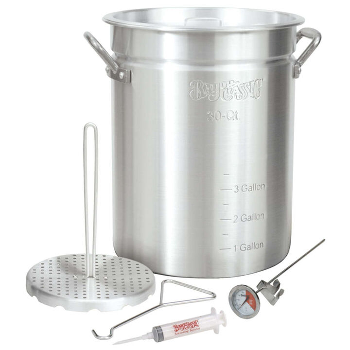 Bayou Classic 30 Qt 11.6 Inch Diameter x 15.4 Inch Height Aluminum Turkey Fryer