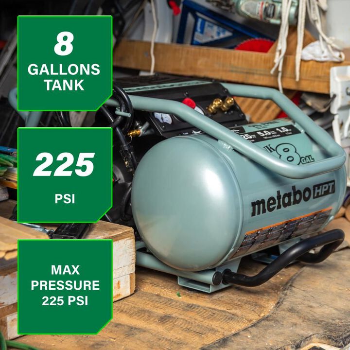 Metabo HPT The Tank 8 Gallon Trolley Air Compressor, large image number 2