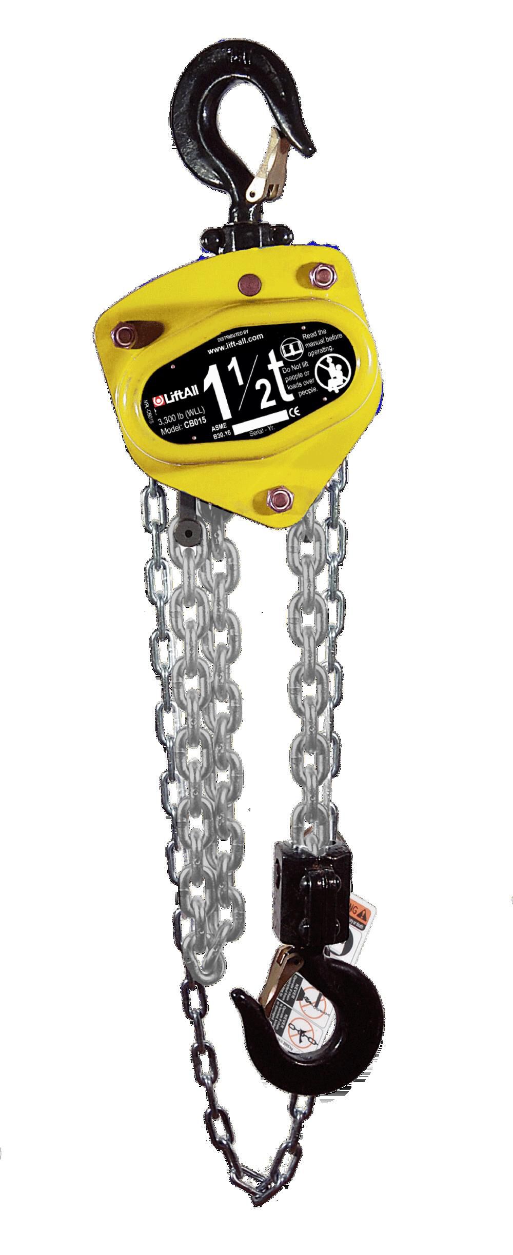 Lift-All 1 Ton Manual Chain Hoist 20 Ft Lift, large image number 2