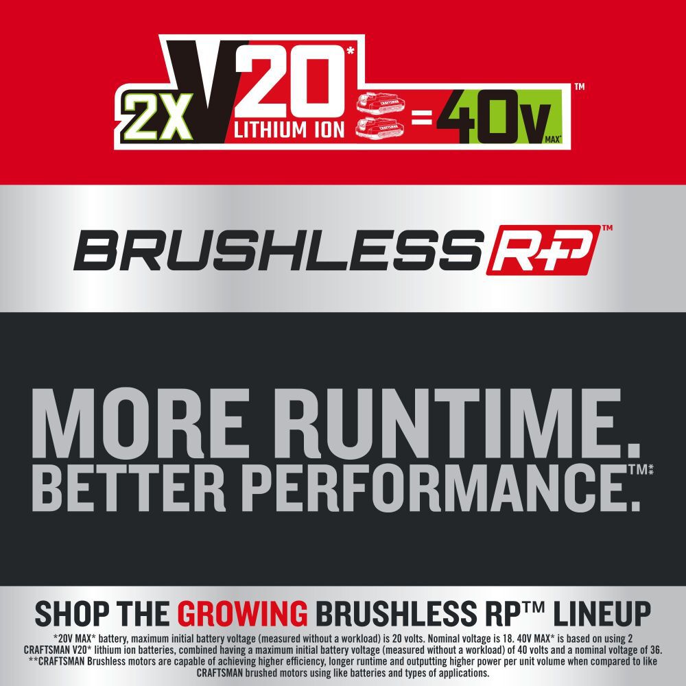 CRAFTSMAN V20 BRUSHLESS RP 21 Inch Rear Wheel Driver Mower Kit, large image number 9