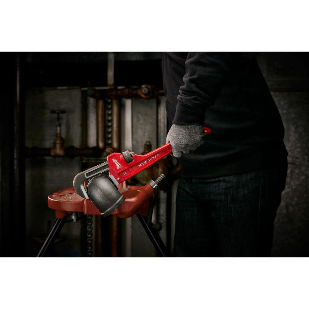 Milwaukee Cheater Pipe Wrench & 14inch Steel Pipe Wrench Bundle, large image number 3