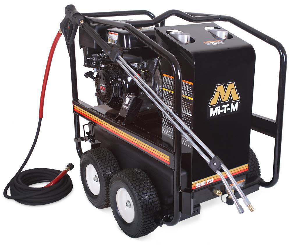 Mi T M HSP 3500 PSI 3.3 GPM Gas Powered Hot Water Pressure Washer with 4 Spray Tips, large image number 1