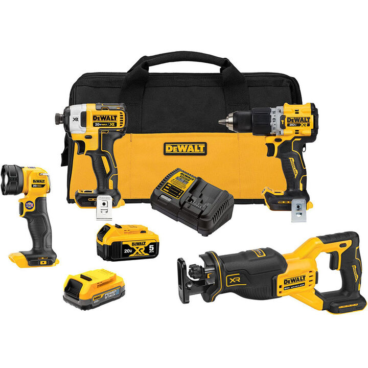 DEWALT 20V MAX XR 4 Tool Combo Kit