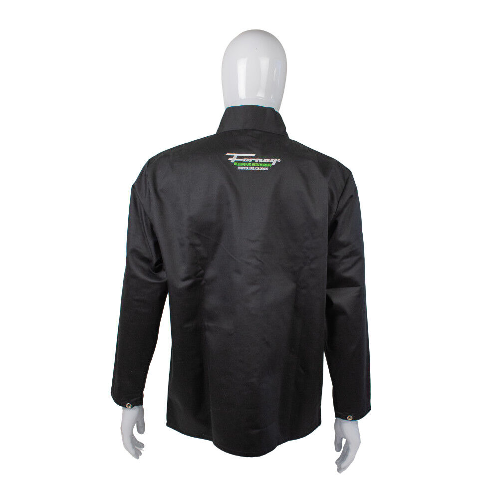 Forney Industries Flame Retardant Light-Duty Welding Jacket, Black, XL, large image number 4