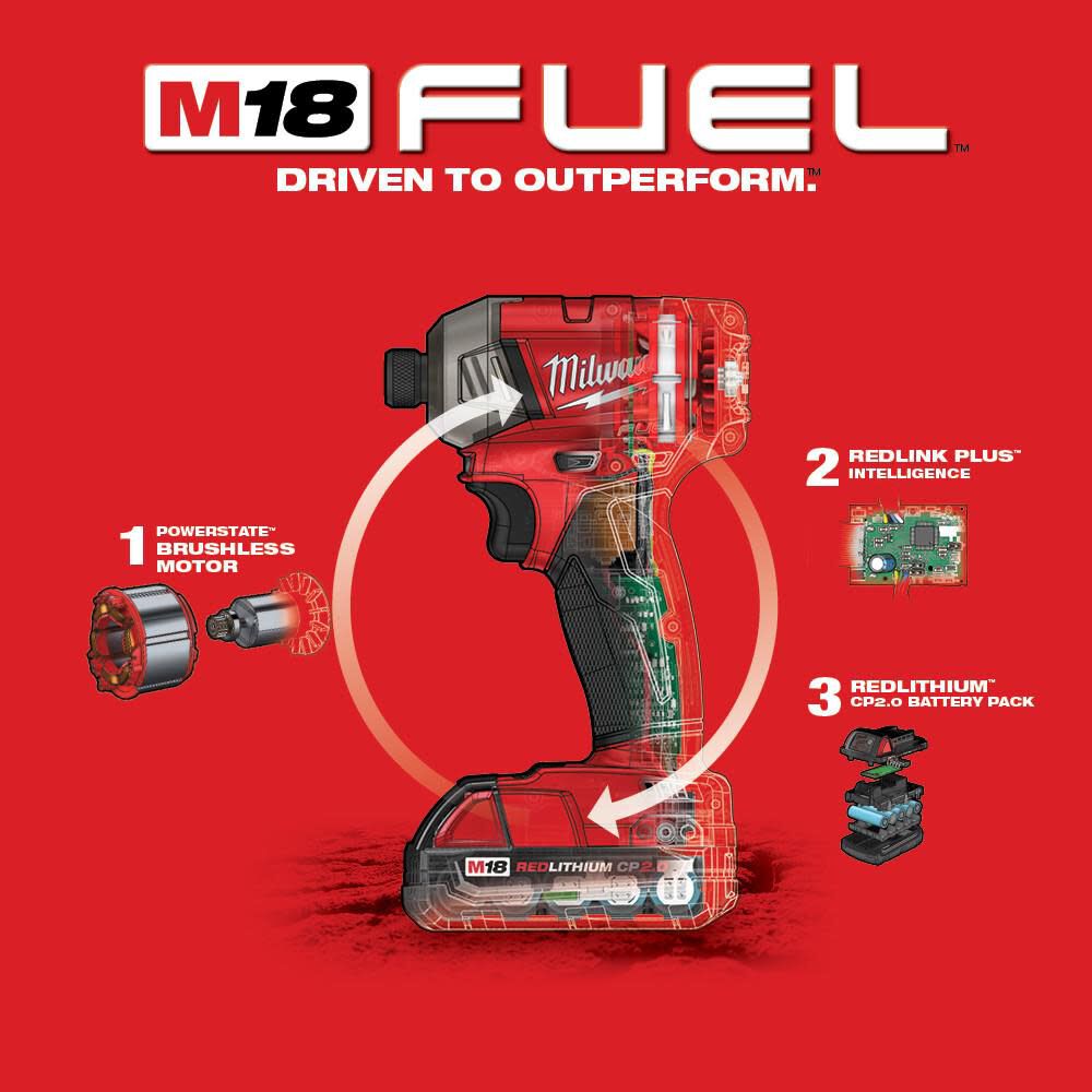 Milwaukee M18 FUEL SURGE 1/4 in. Hex Hydraulic Driver Kit, large image number 7