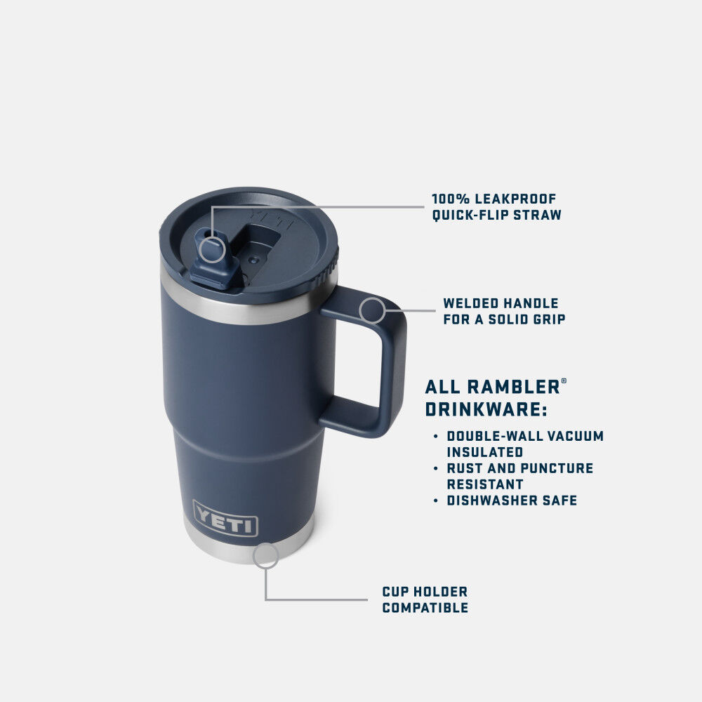 YETI Rambler 20 Oz Travel Straw Mug, Tropical Pink, large image number 7