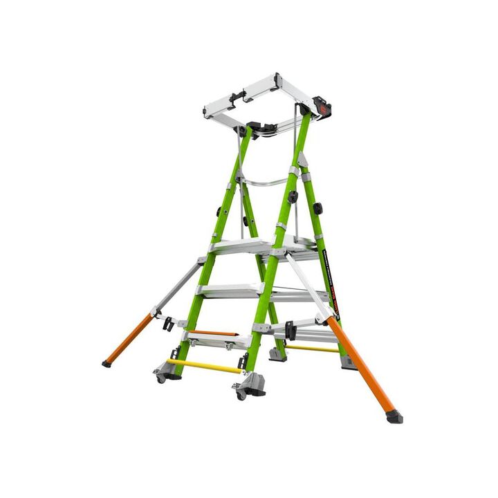 Little Giant Safety Adjustable Fortress 3-6 Ft Standard Grade ANSI IAA Step Ladder
