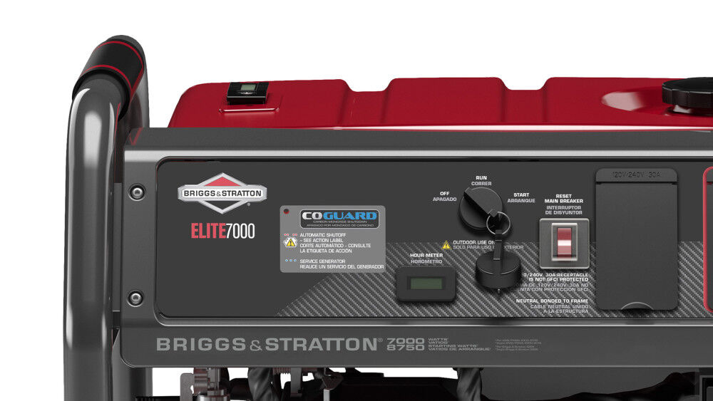 Briggs and Stratton Elite Series 8750 Watt Gas Powered 50 State Portable Generator with CO Guard, large image number 8
