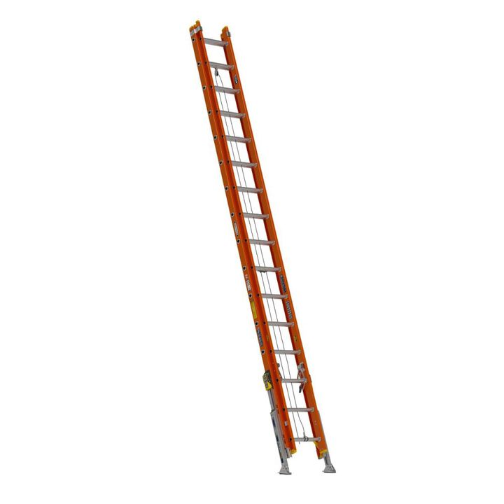 Werner 32 Ft. Type IA Fiberglass D-Rung Extension Ladder with Werner LevelSafe Pro Leveler