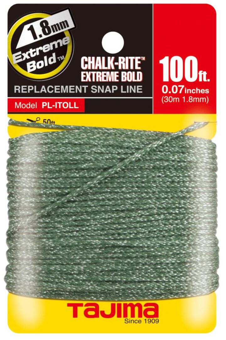 Tajima CHALK-RITE Snap Line 1.8 mm Extreme Bold Line Premium Braided Nylon/Polyester 100 Ft. Line