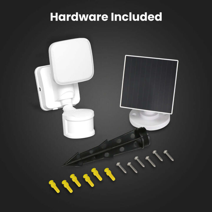 Feit Electric 6 Inch 500 Lumens Solar or Battery Powered Single Head Motion Floodlight White, large image number 3