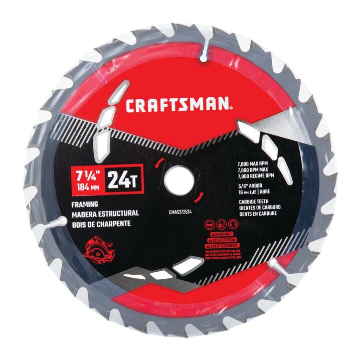 CRAFTSMAN 7-1/4 Inch 24T Framing Saw Blade, large image number 4