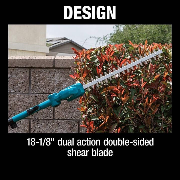 Makita 18V LXT Hedge Trimmer Lithium Ion Cordless 18in Telescoping Articulating Pole (Bare Tool), large image number 11