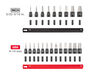Tekton 3/8 Inch Hex Impact Bit Socket Set, 22 Piece (5/32-9/16 in, 4-14 mm), small image number 2