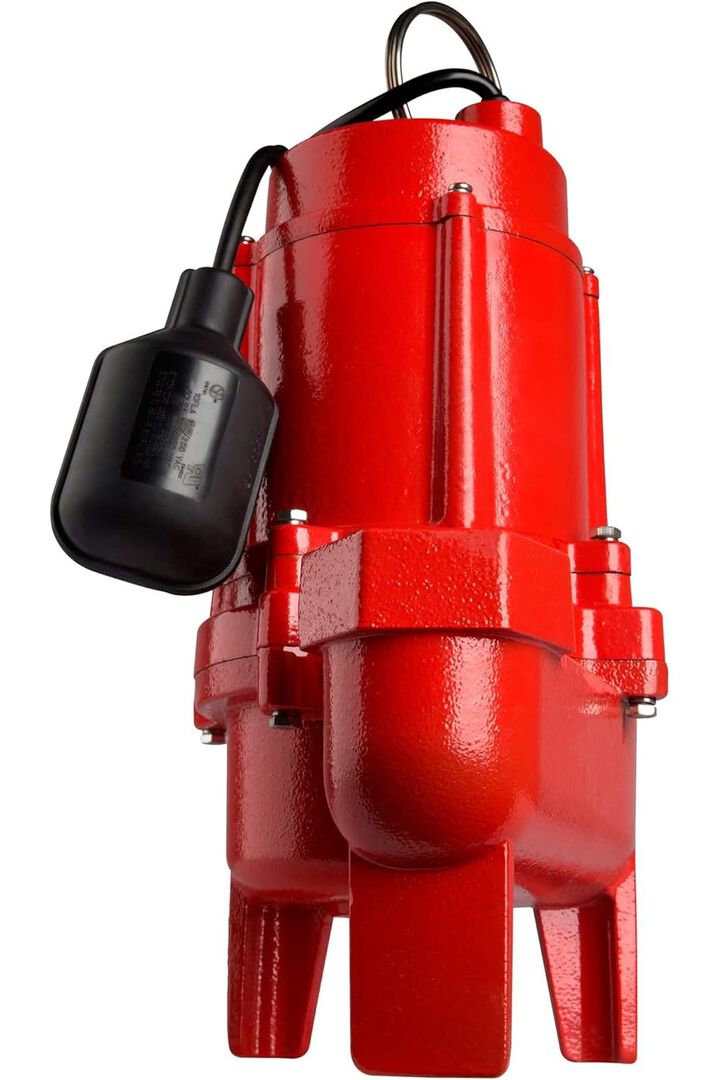 Red Lion 3/4HP 4200 GPH Sewage Pump with Tethered Float Switch