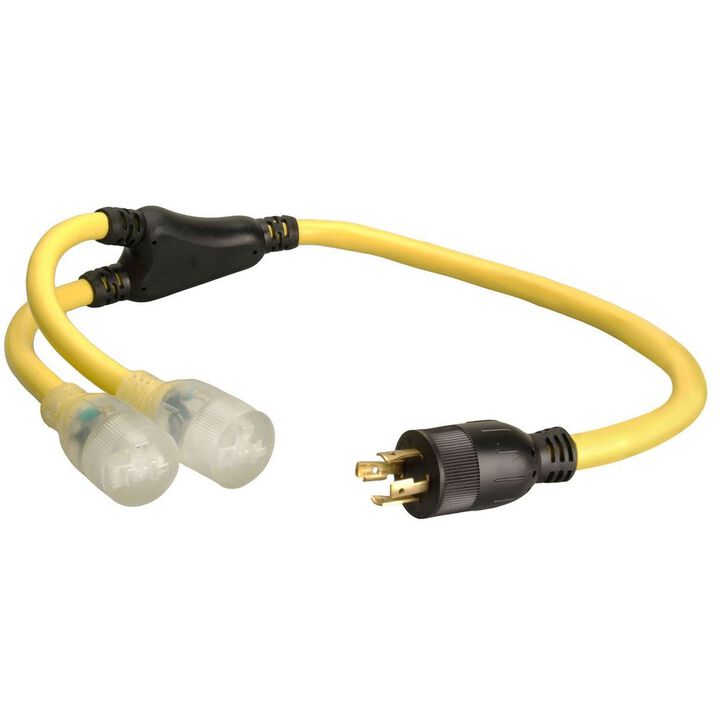 Southwire STOW 3 Ft 12/4 Generator Cord Yellow