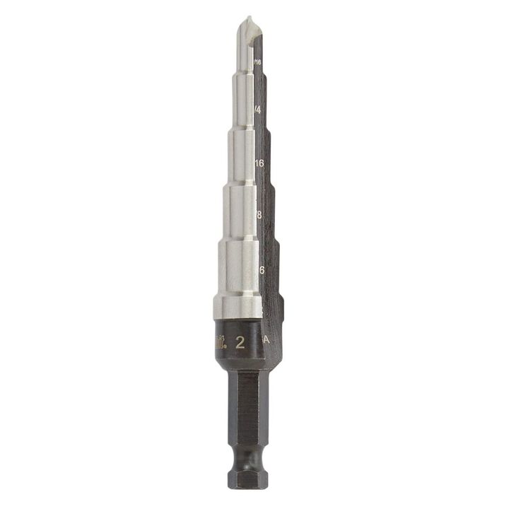 Irwin Unibit 3/16-Inch To 1/2-Inch Step-Drill Bit 1/4-Inch Shank