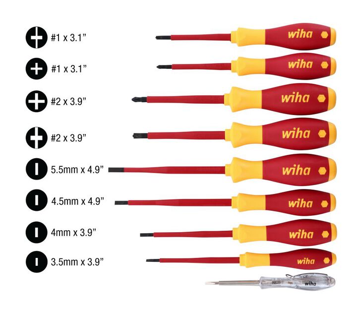 Wiha Insulated Screwdriver Set 9pc, large image number 5