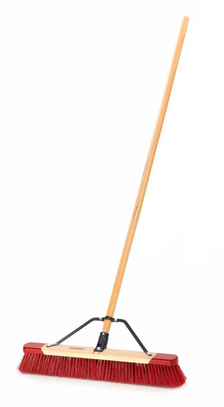 Harper 24 In. All-Purpose Wet/Dry Push Broom with Steel Brace for Indoor/Outdoor Cleanup
