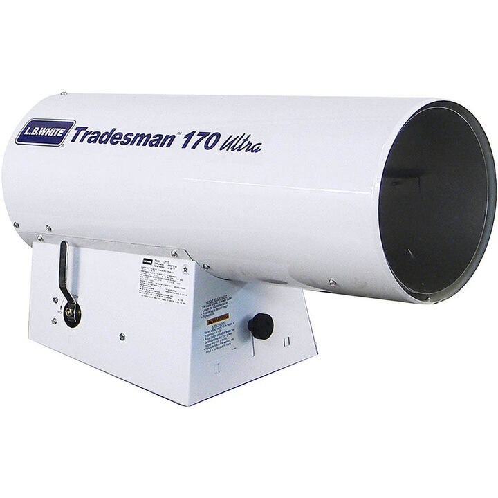 LB White Tradesman Ultra Open Flame 155,000 BTU Forced Air NG Heater with Diagnostic Light