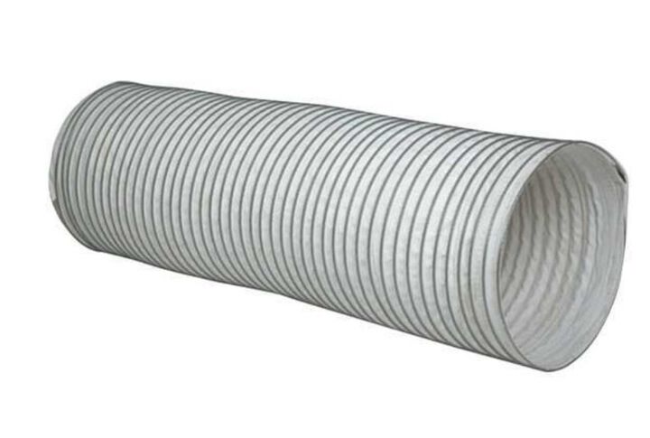 LB White 18 Inch x 12 Ft White Duct Kit with Duct Adapter & Clamp