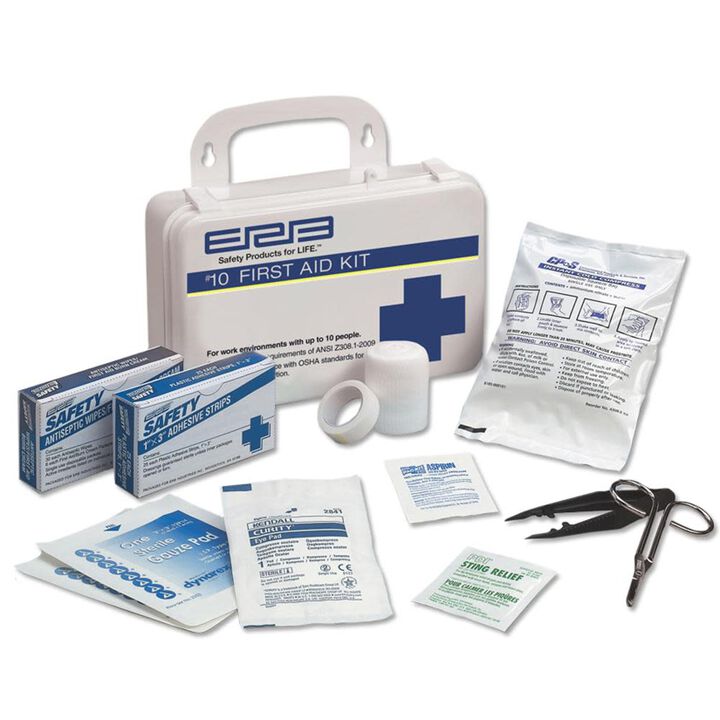 Delta Plus 10 Person ANSI Premium First Aid Kit with Plastic Case