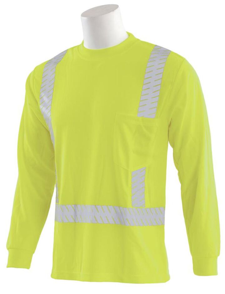 Delta Plus 9007SEG Mesh Class 2 Long Sleeve Lime T-Shirt, XL